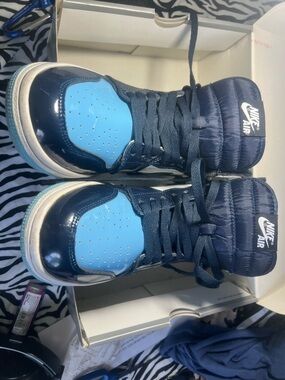 Woman Jordan 1 Retros Navy, Light Blue n White